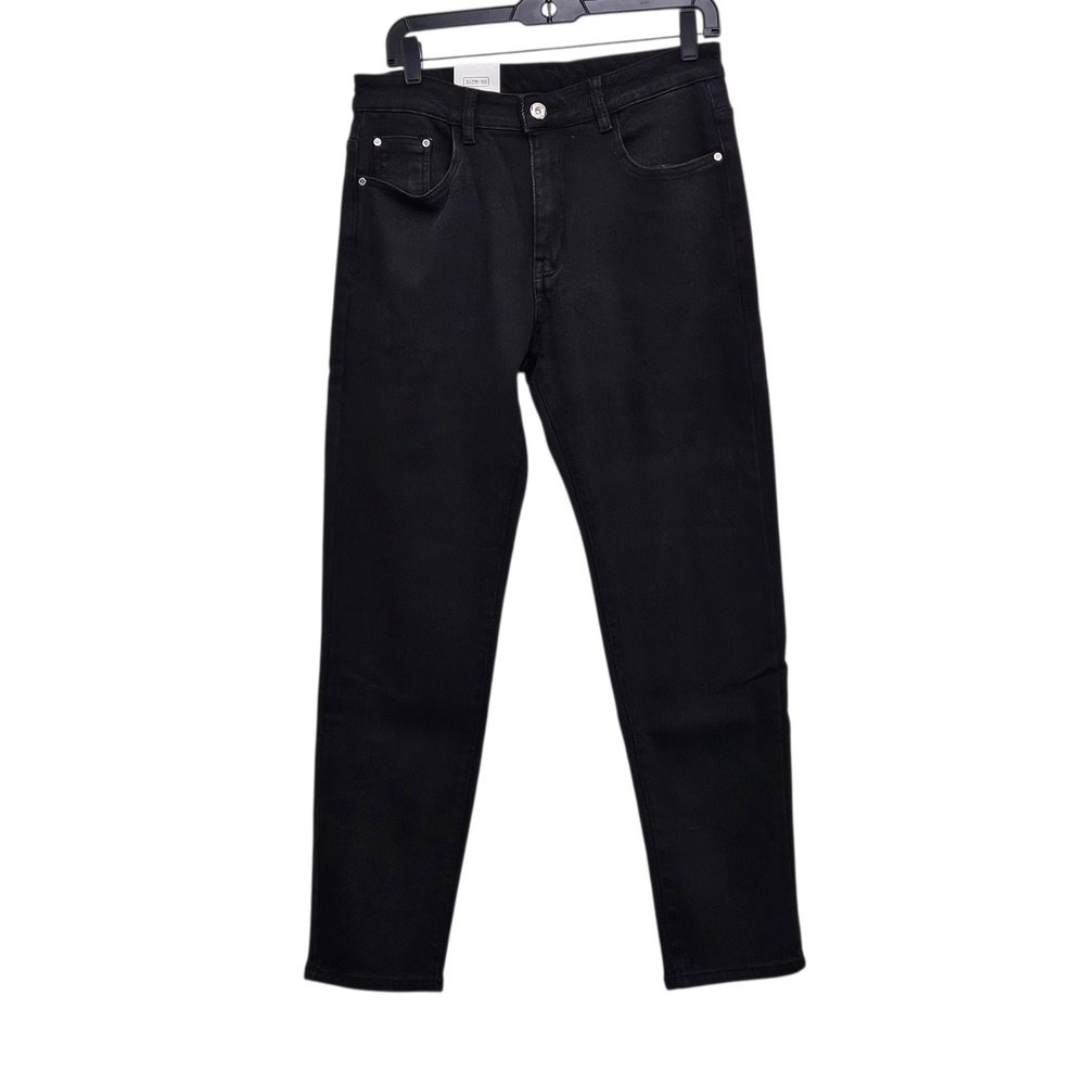 Denim Jeans Mens 30 Black Straight Slim‎ Casual Minimalist Streetwear Twill